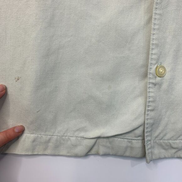 Tommy Bahama Shirt Mens XL Extra Large Beige Silk Button Up Short Sleeve Pocket - Picture 6 of 14